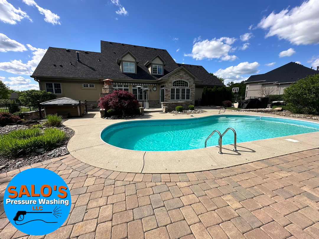 Highly Recommended Pool Deck Concrete and Driveway Washing in Springboro, Oh